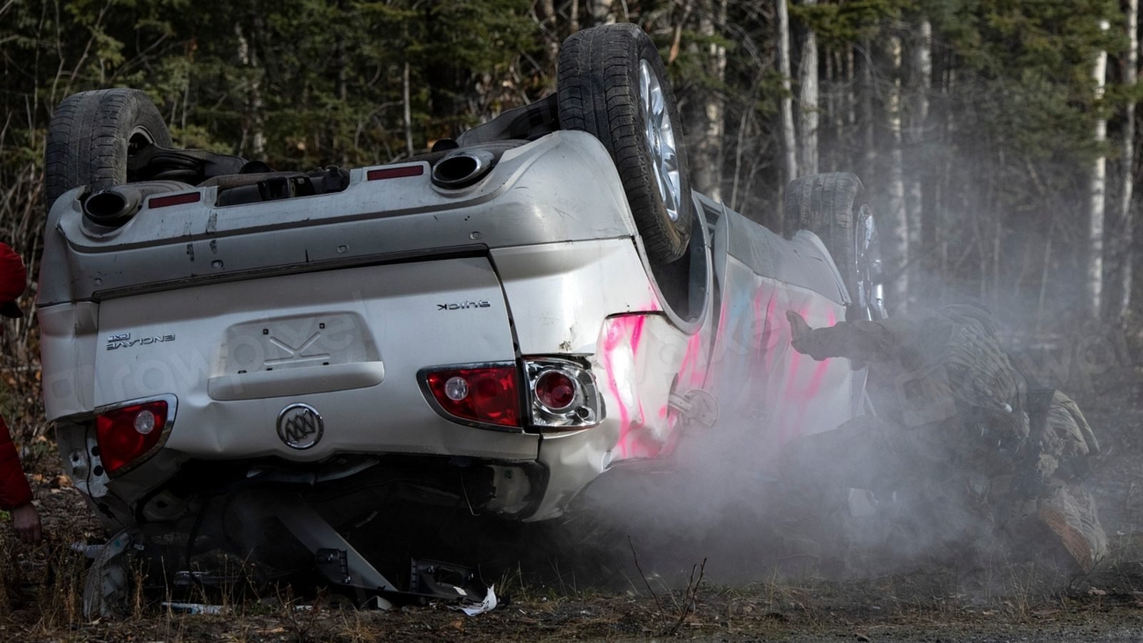 Masina avariata dupa un accident